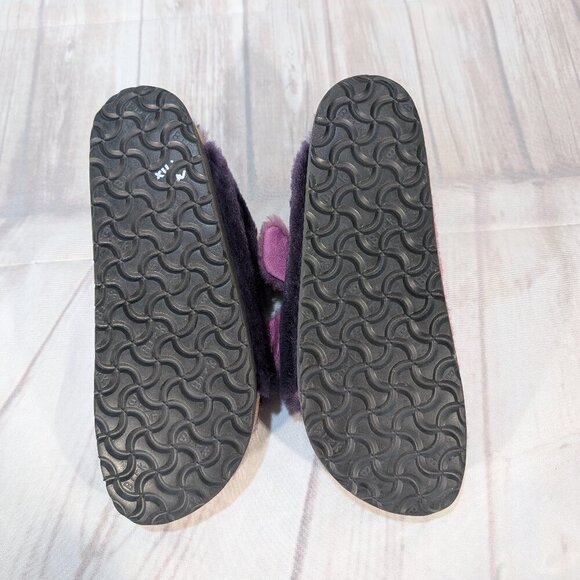 Papillio Purple Pink Faux Shearling Arizona Platform Sandals - Size 40 - Picture 5 of 8